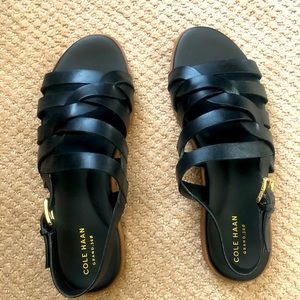 Cole Haan Strappy Slingback Sandal - Black - Size 8